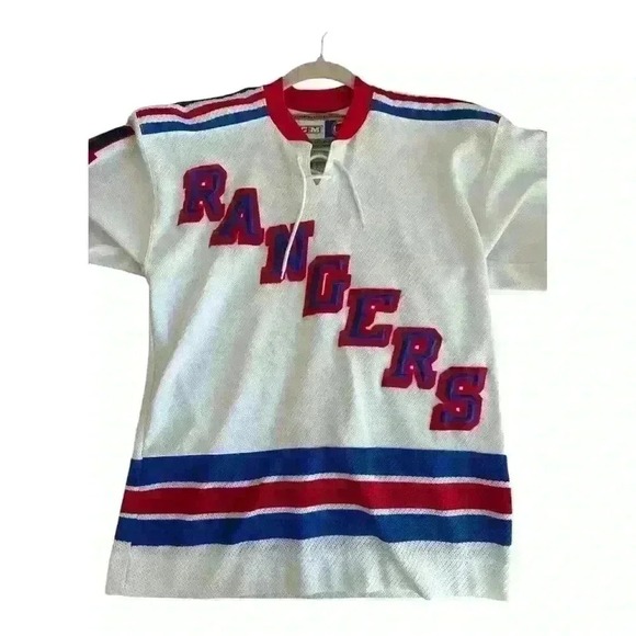 Vintage New York Rangers Jersey Fleury #14 Embroidered CCM Size Small - Picture 7 of 10